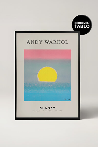 House Gorgeous Картина на Анди Уорхол „Залез“ в рамка