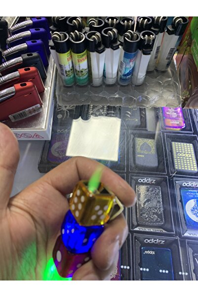 TORCH Zarlı Model Işıklı Yeşil Jet Yanan Çakmak