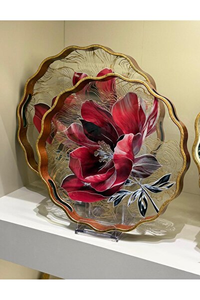 Onedekor 2-Piece Possion Bloom Luxury Tray