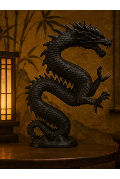 Sizseyy Ejderha Heykel Biblo Dekor Figür Dekoratif Obje