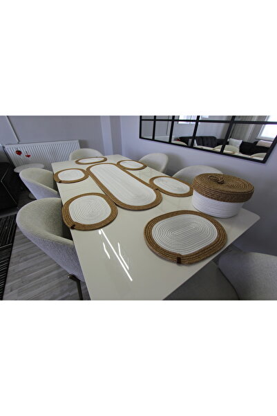 fa collection desing Wicker Jute Placemat Coaster Supla American Service Runner Basket and Cup Holder