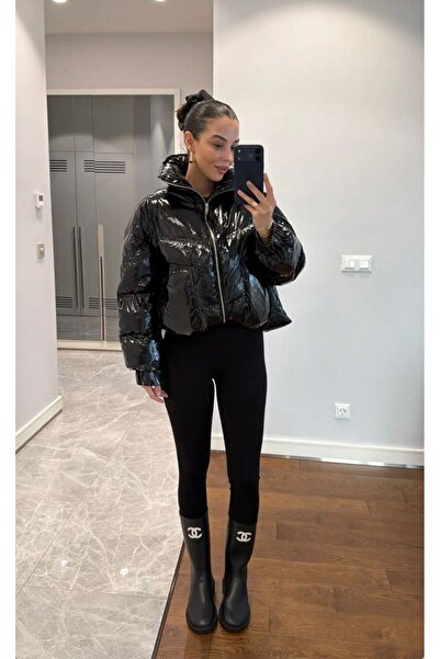 FMN Moda design super gonflabil strălucitor, marca Pinterest, echivalent premium, tendință pentru femei, detaliu cu frânghie, jachetă îngustă