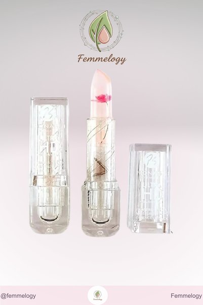 Femmelogy Natural Pink Lips Just for You with Floral Lipstick - Changes Color According to Skin Ph Set of 2