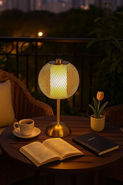 Edison Masa Lambası Şarj Edilebilir Çok Şık Dekoratif Uzun Ömürlü Sunumluk Masa Lambası 3 Farklı Işık Rengi