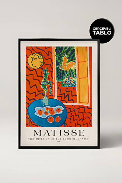 House Gorgeous Henri Matisse Crveni enterijer, mrtva priroda na plavom stolu,...