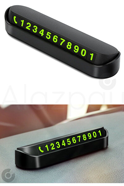Alazpay Fosforlu Oto Parkmatik Numaratörü Aç Kapa Numaratör Telefon Numarası Araç Parktel Numaralık