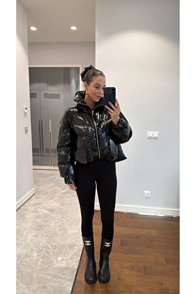 FMN Moda design super gonflabil strălucitor, marca Pinterest, echivalent premium, tendință pentru femei, detaliu cu frânghie, jachetă îngustă