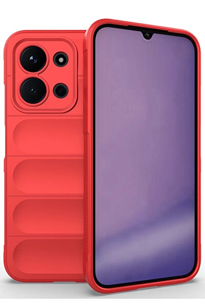 m.tk moveteck Xiaomi Redmi 15C Kılıf Kamera Korumalı Kabartmalı Yumuşak Renkli Silikon Kapak Mat Hisli içi Kadife