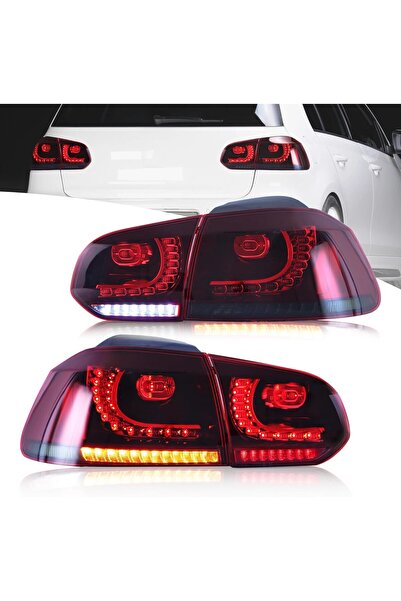 X POWER TUNİNG vw golf 6 mk6 2009-2012 kayar sinyalli r20 leli arka stop