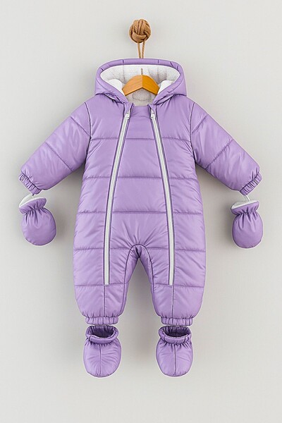 DeKuBaby Yağmur-Soğuk Geçirmez Kapüşonlu Çıkarılabilir Eldiven Ve Patikli Beb...