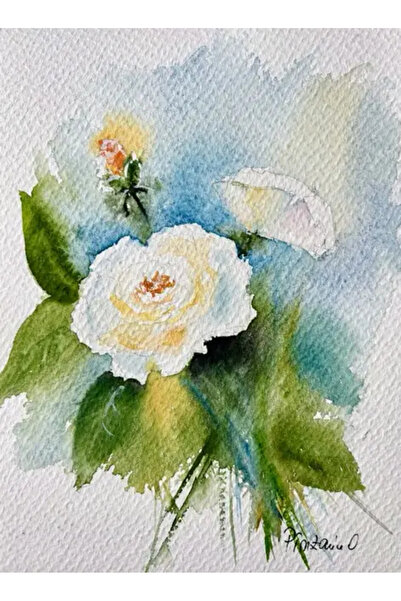 Pictura Hobby Trandafiri Galbeni – Operă Pictată Manual, Dimensiune 18×24 cm