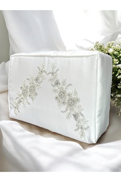 Mariabella Home Collection Muhteşem Blackout Hurç 40x50x20 cm Kazak Boy Çeyizlik Nakışlı Fransız İşlemeli Söz Nişan Gelin Bohça