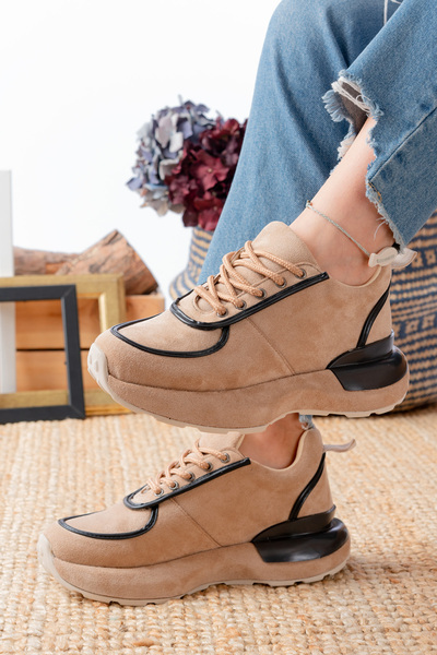 Mc vay Shoes Μοντέρνα ορθοπεδικά αθλητικά παπούτσια με κορδόνια από σουέτ με ειδική επικάλυψη σόλας, κομψά γυναικεία αθλητικά παπούτσια