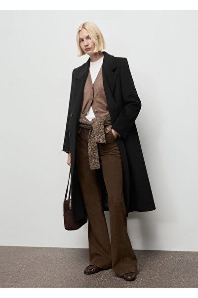 MANGO Woman Kruvaze yün palto