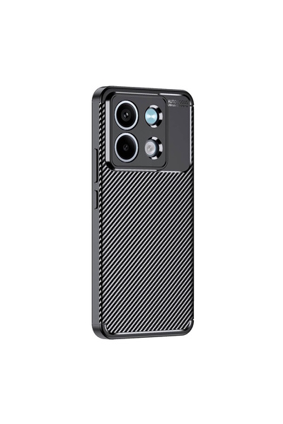 m.tk moveteck Xiaomi Redmi 15C Kılıf Kamera Çıkıntılı Karbon Fiber Desenli Renk Atmaz Koruyucu Kapak