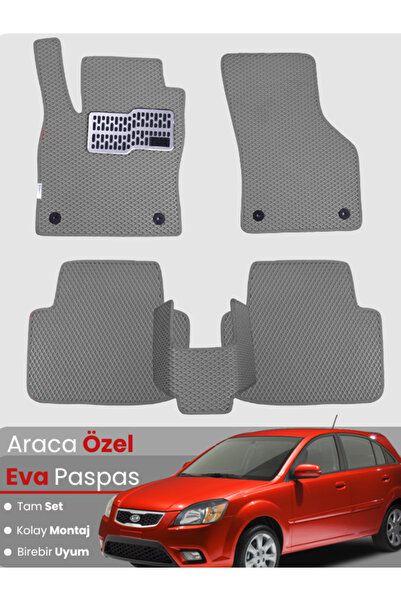 stiloto مجموعة كاملة من دواسات EVA متوافقة مع سيارة كيا ريو هاتشباك (2005-201...