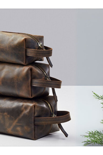 literally leather since 2021 Panacea Dopp Kit / Hakiki Deri Seyahat & El Çant...