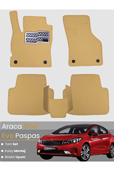 stiloto مجموعة كاملة من دواسات EVA متوافقة مع سيارة كيا سيراتو (2013-2018) - ...