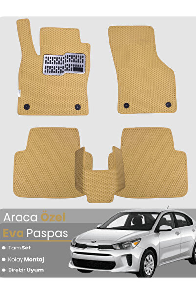 stiloto طقم كامل من دواسات EVA متوافقة مع سيارة كيا ريو (2018-2025) - مخصصة ل...