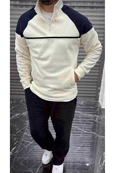 ferywear Zippered Stand Collar Fleece Sweatshirt
