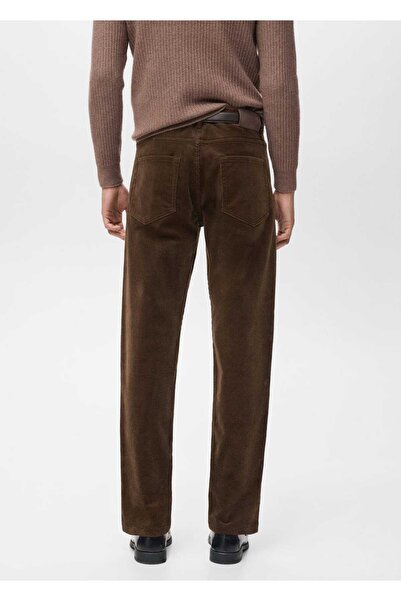 MANGO Man Regular kesim fitilli kadife pantolon