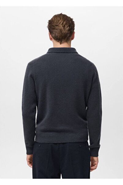 MANGO Man Yün karışımlı triko polo kazak