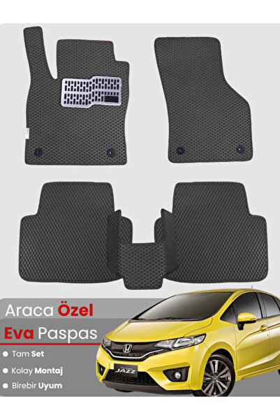 stiloto مجموعة كاملة من دواسات EVA متوافقة مع سيارة هوندا جاز هاتشباك (2012-2...