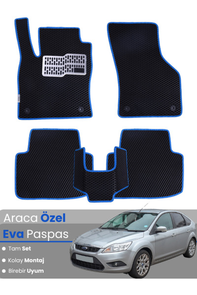 Genel Markalar FORD-FOCUS 2 (2005-2011) Uyumlu EVA Paspas Tam Set–Araca Özel,...