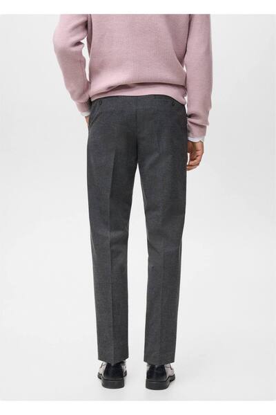 MANGO Man Regular kesim flanel pantolon