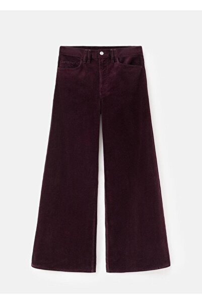MANGO Woman Wide leg kadife jean