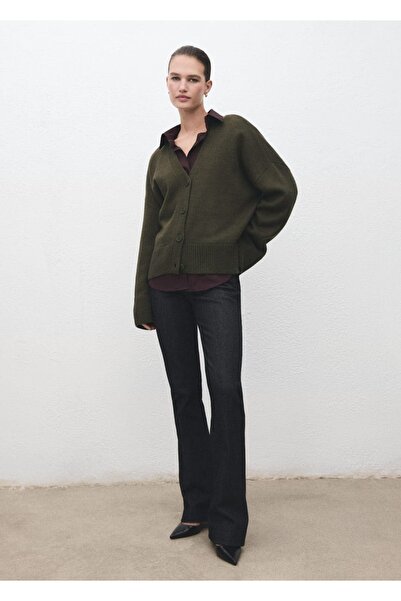 MANGO Woman V yaka oversize hırka