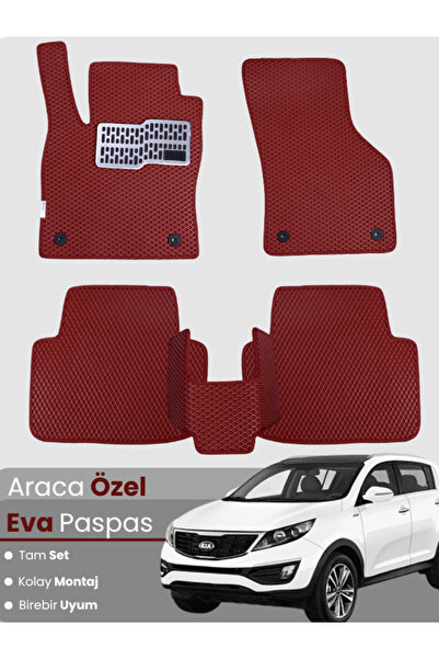 stiloto طقم كامل من حصائر EVA متوافقة مع كيا سبورتاج (2010-2015) - مخصصة للسي...