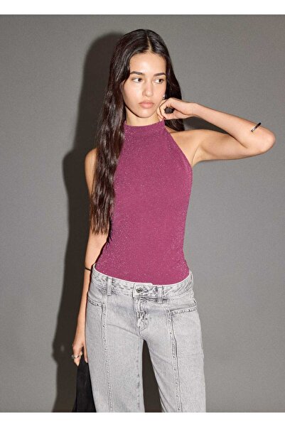 Mango Teen Lureks halter yaka body