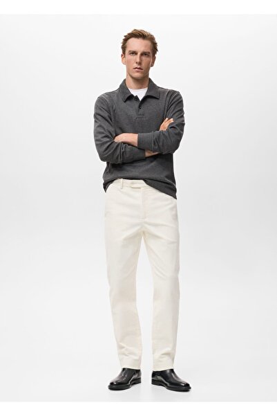 MANGO Man Regular kesimli fitilli kadife pamuklu pantolon