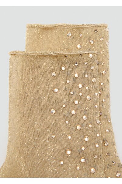 MANGO Woman Strass taş detaylı lureks çorap