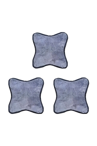 Teno Set of 3 Replacement Pads for Mop with Star-Shaped Head, 360-degree rotation, 24 cm, grey