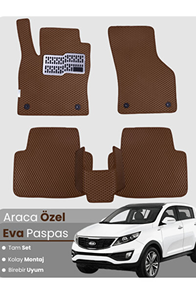stiloto طقم كامل من حصائر EVA متوافقة مع كيا سبورتاج (2010-2015) - مخصصة للسي...