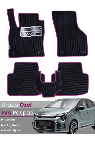 Genel Markalar KİA PİCANTO (2017-2025) Uyumlu EVA Paspas Tam Set–Araca Özel,K...