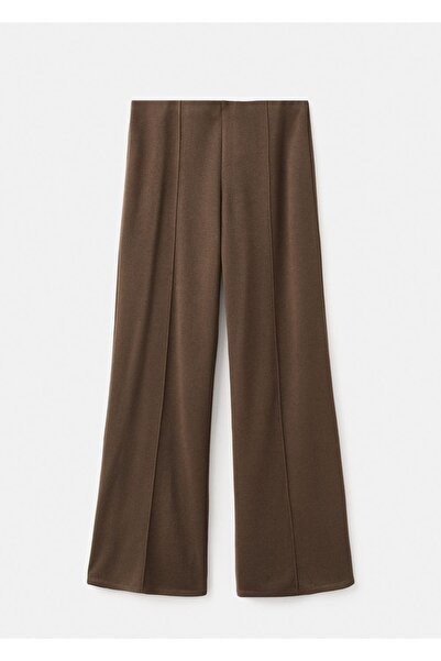 MANGO Woman Dikiş detaylı düz kesim pantolon