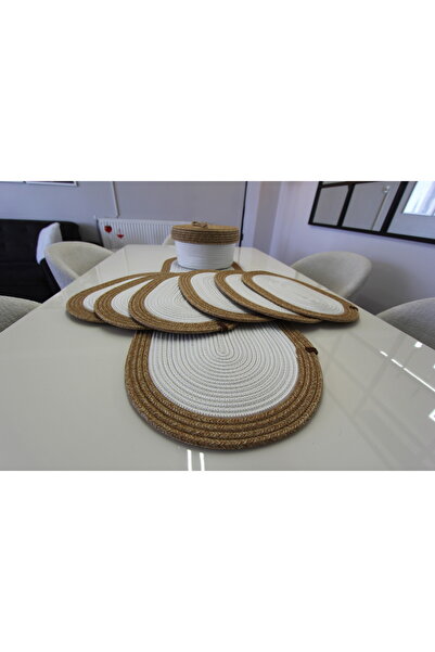 fa collection desing Wicker Jute Placemat Coaster Supla American Service Runner Basket and Cup Holder