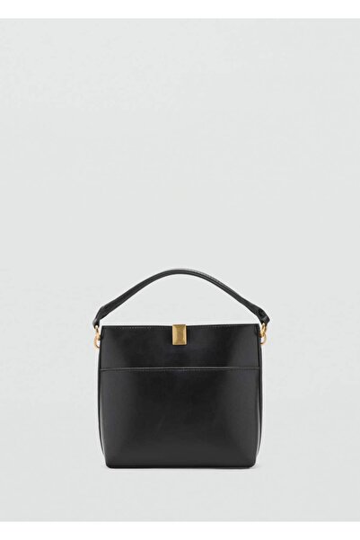 MANGO Woman Metal detaylı bucket çanta