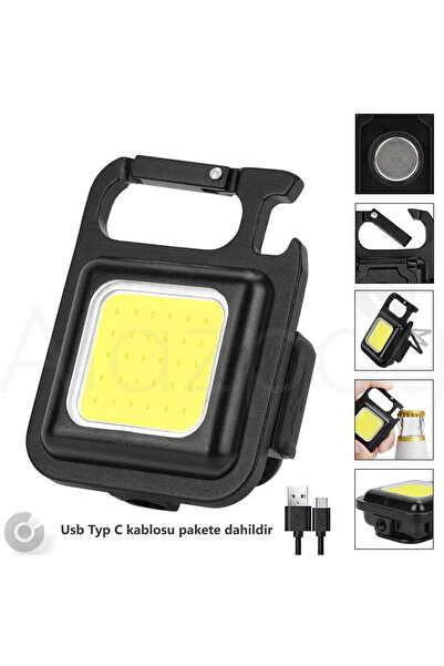 Alazpay 30'lu Led USB Şarjlı 3 Modlu Mıknatıslı Multifonksiyonel Outdoor Mini...