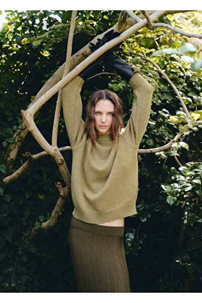 MANGO Woman Pilili örgü etek