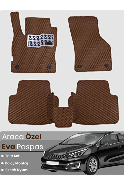 stiloto طقم كامل من دواسات EVA متوافقة مع سيارة كيا سيد هاتشباك (2012-2018) -...