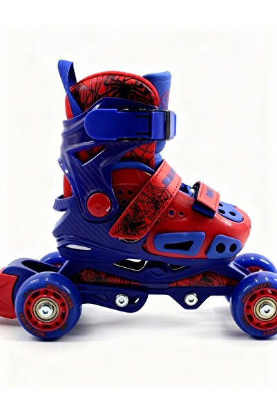 OEM Set Role Reglabile Pentru Copii Cu Pozitionarea Multipla A Rotilor – Spiderman, masura 29-33
