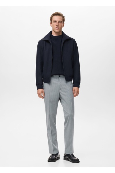 MANGO Man Çizgili dar kesim pantolon