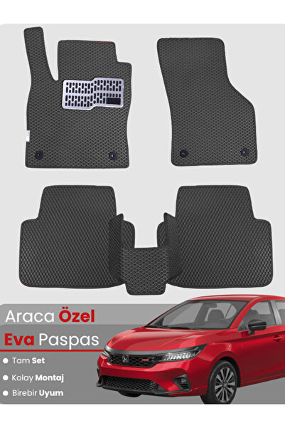 stiloto HONDA CİTY (2019-2024) Uyumlu EVA Paspas Tam Set–Araca Özel,Su Geçirm...