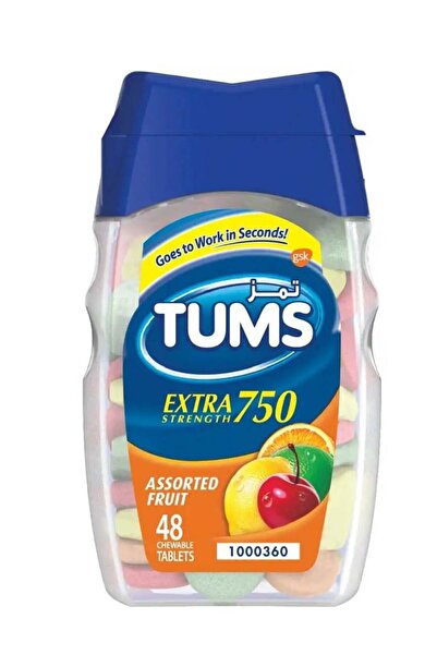 Tums Extra Strength 750mg 48 Chewable Tablets