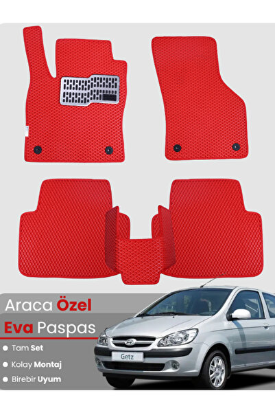 stiloto HYUNDAİ GETZ (2002-2011) Uyumlu EVA Paspas Tam Set–Araca Özel,Kolay M...