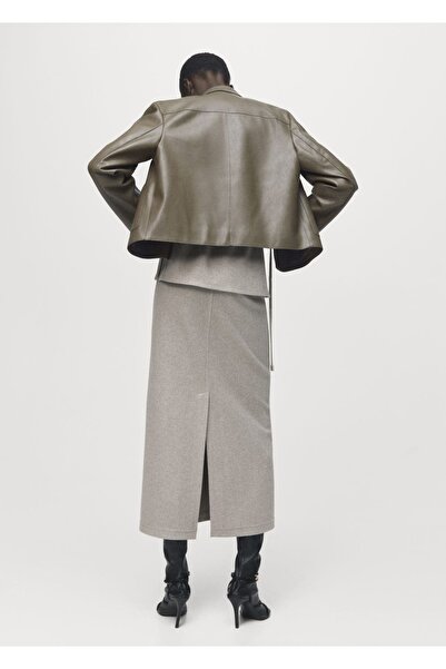 MANGO Woman Bel kısmı elastik uzun etek